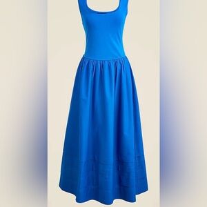 J. Crew Scoopneck Mixy Blue Dress